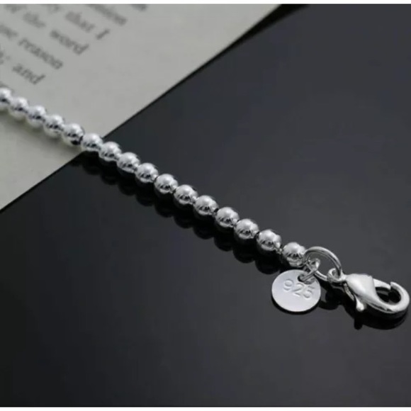 925 Sterling Silver Bead charm Bracelet - Picture 4 of 6